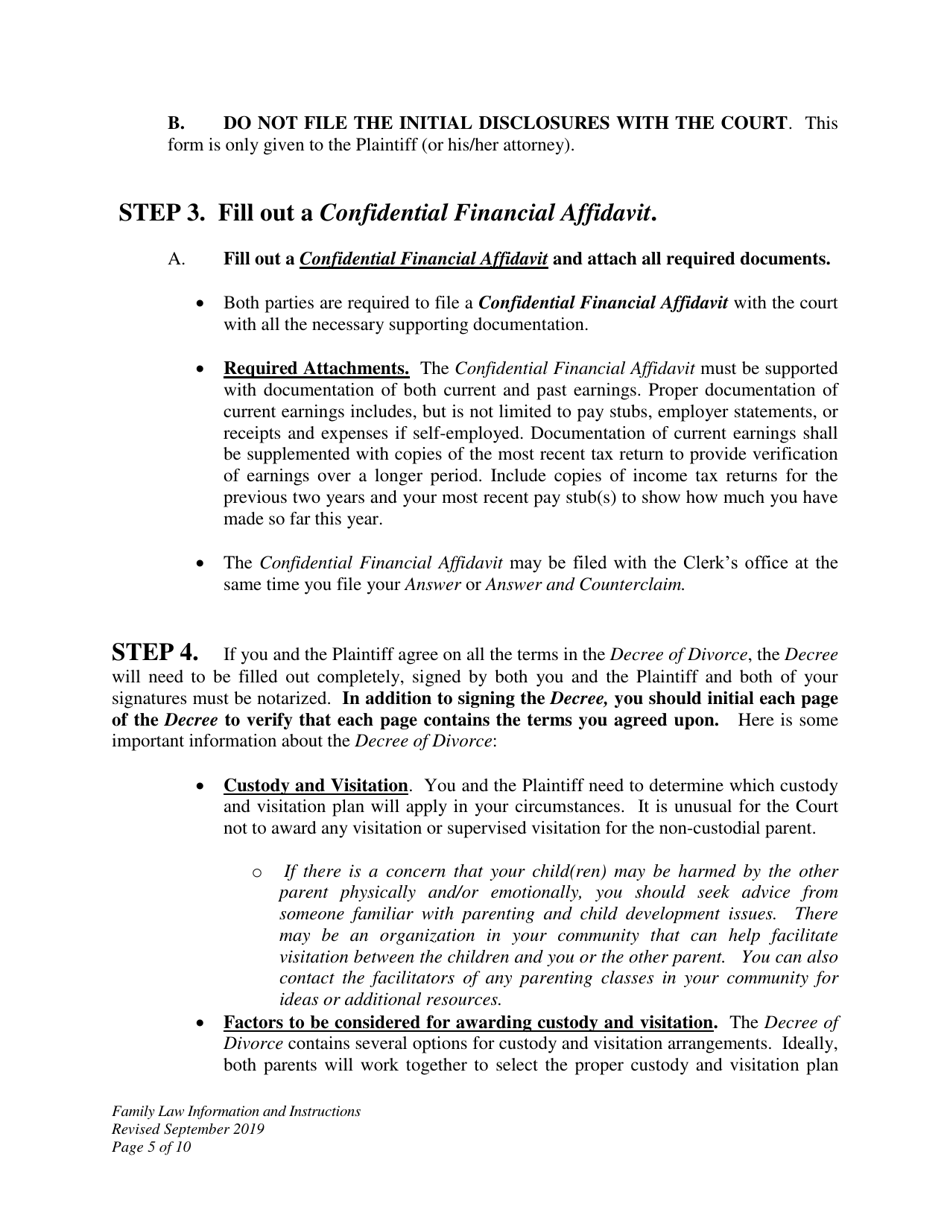 Wyoming Family Law Information and Instructions Divorce With No