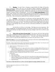 Family Law Information and Instructions (No Minor Children) - Wyoming, Page 7