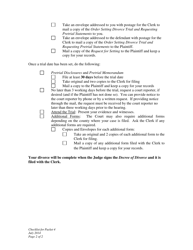 Checklist for Packet 4 Defendant Divorce (No Minor Children) - Wyoming, Page 2
