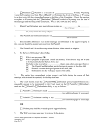 Answer and Counterclaim to Complaint for Divorce (No Minor Children) - Wyoming, Page 2