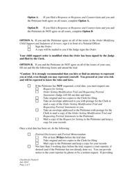 Checklist for Respondent - Child Support Modification - Wyoming, Page 2