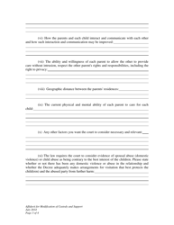 Affidavit for Modification of Custody and Support Without Appearance of Parties - Wyoming, Page 3