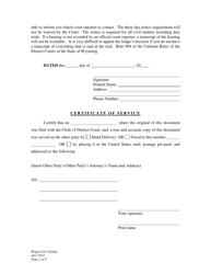 Request for Setting - Child Custody and Support Modification - Wyoming, Page 2
