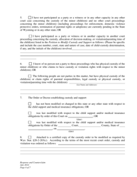 Response and Counterclaim - Custody and Child Support Modification - Wyoming, Page 4