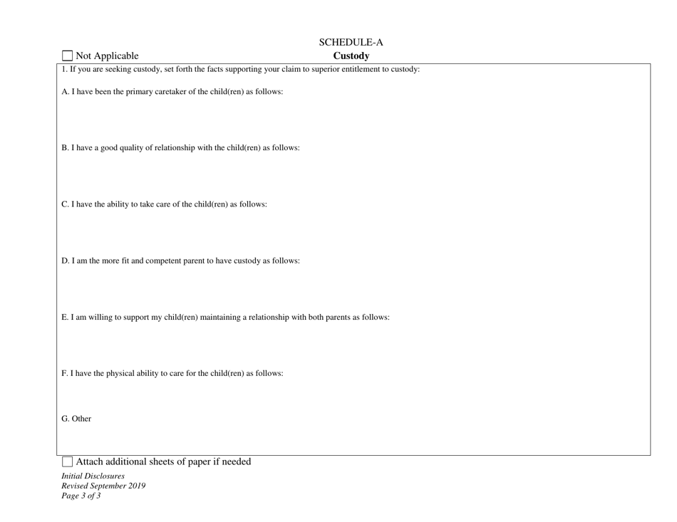 Initial Disclosures - Establishment of Custody, Visitation, and Child Support - Wyoming, Page 3