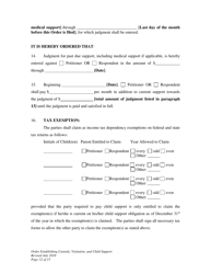 Order Establishing Custody, Visitation, and Child Support - Wyoming, Page 12