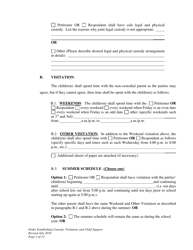 Order Establishing Custody, Visitation, and Child Support - Wyoming, Page 3