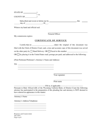 Response and Counterclaim to Petition to Establish Custody, Visitation, and Child Support - Wyoming, Page 6
