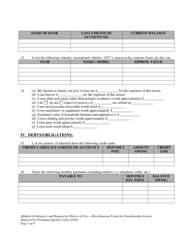 Affidavit of Indigency and Request for Waiver of Filing Fees and All Fees Associated Therewith - Miscellaneous Forms for Guardianship Actions - Wyoming, Page 3