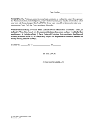 Ex Parte Order of Protection - Wyoming, Page 4
