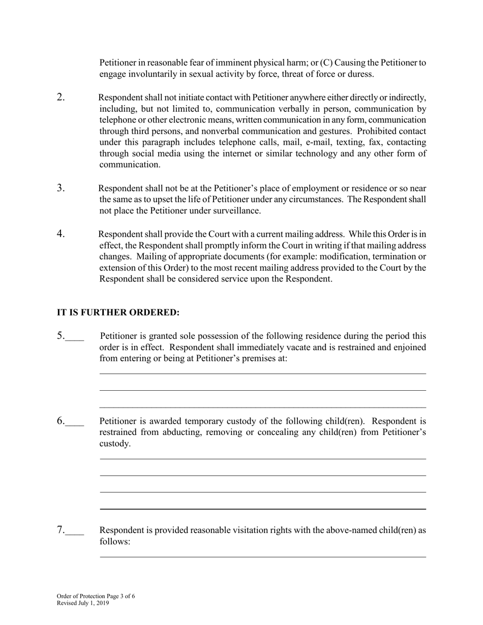 Order of Protection - Wyoming, Page 3