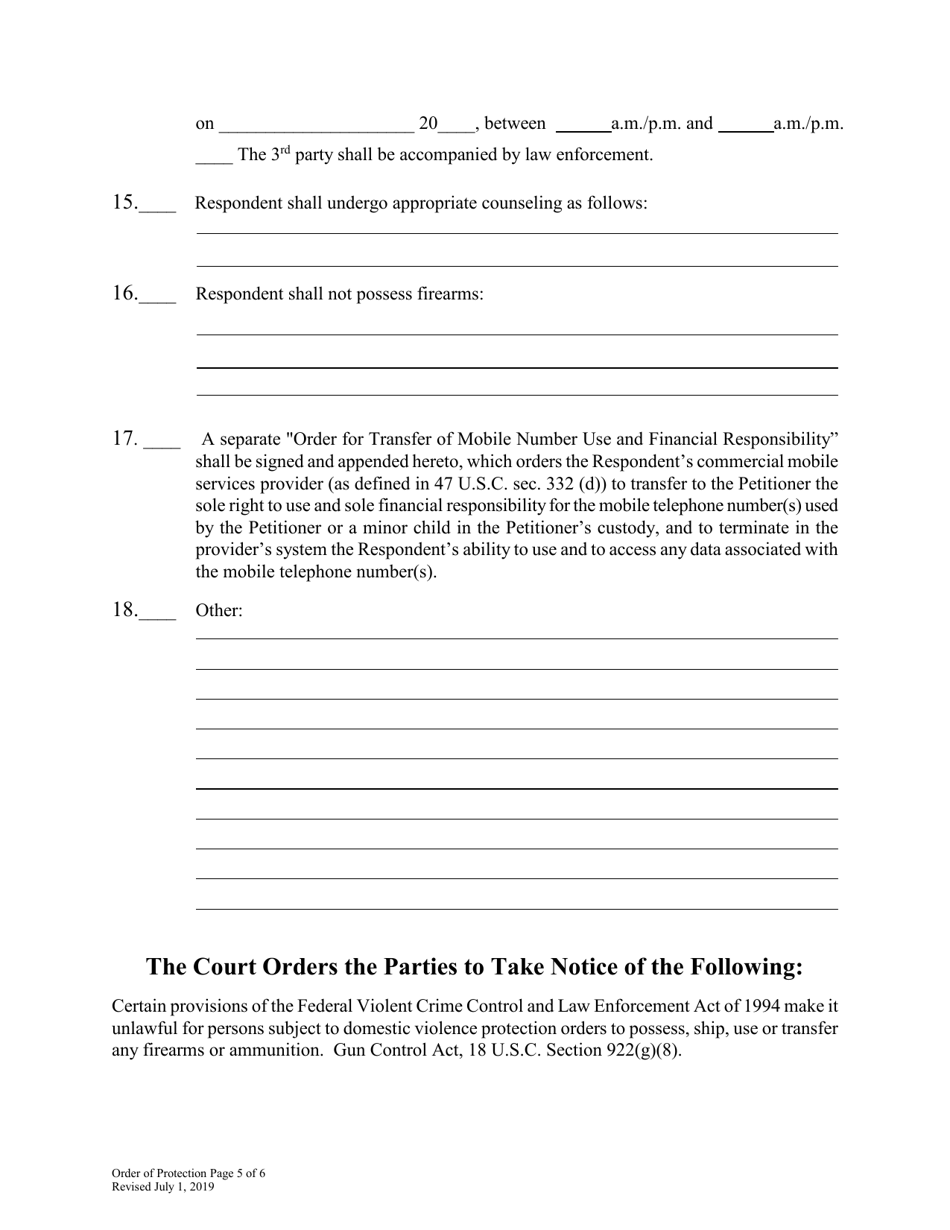 Order of Protection - Wyoming, Page 5