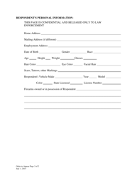 Order to Appear (Notice of Petition for Sexual Assault Protection Order) - Wyoming, Page 3