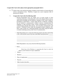 Petition for Sexual Assault Protection Order - Wyoming, Page 3