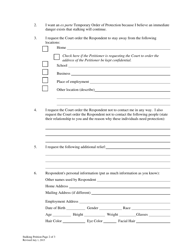 Petition for Stalking Protection Order - Wyoming, Page 2