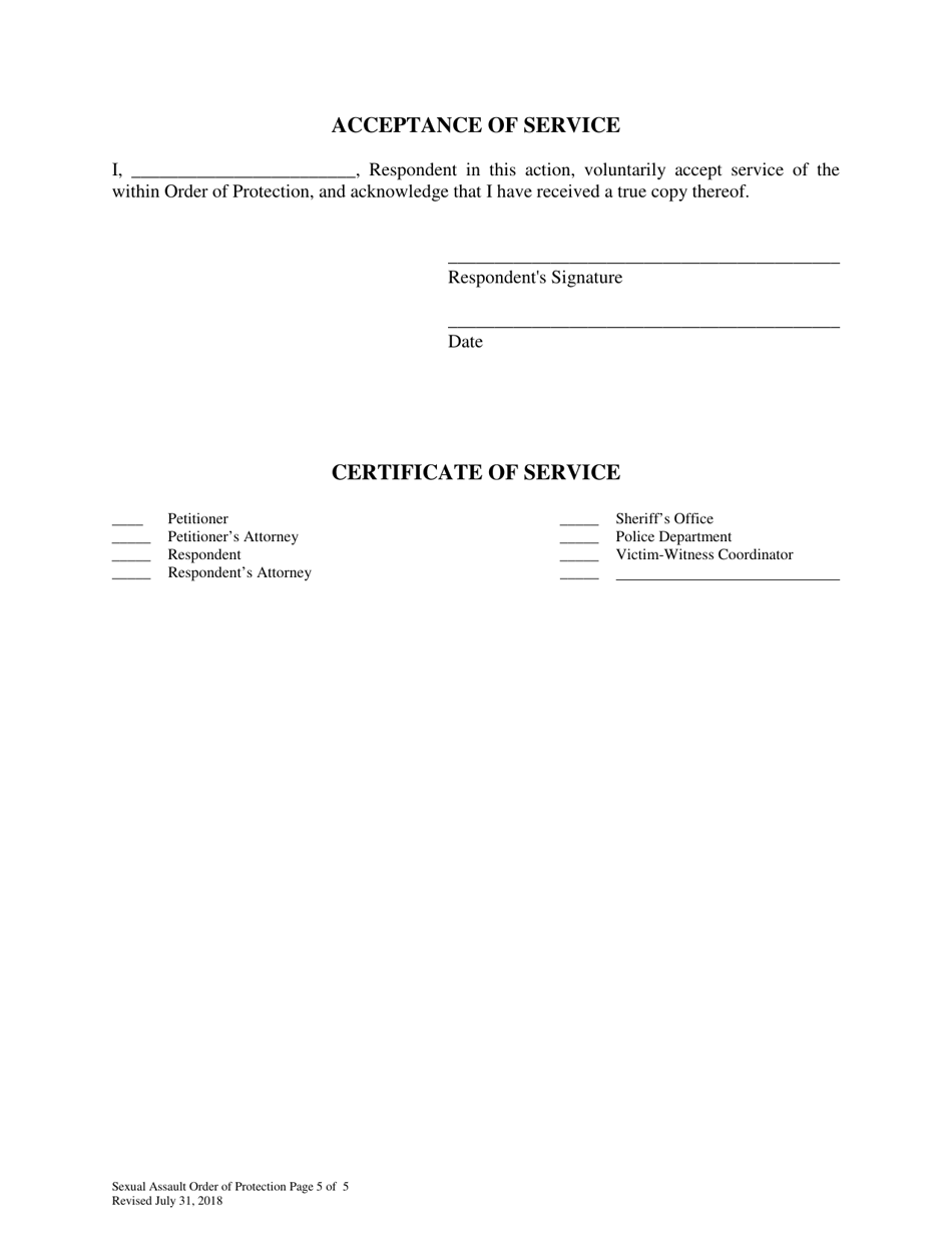 Sexual Assault Order of Protection - Wyoming, Page 5