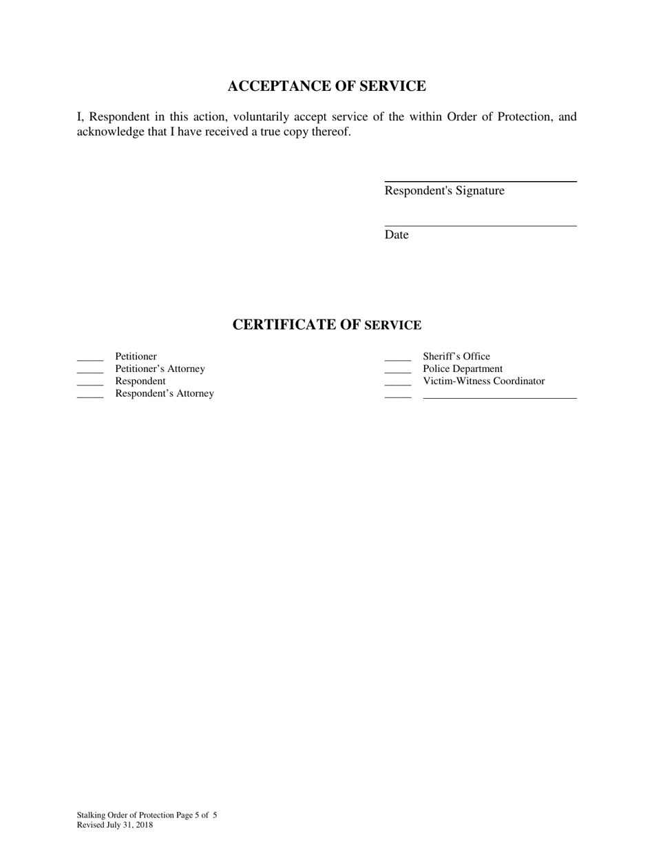 Stalking Order of Protection - Wyoming, Page 5