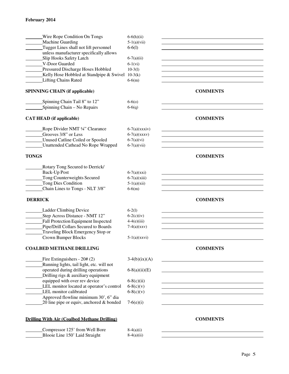Wyoming Drilling Worksheet - Wyoming, Page 5