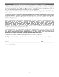 At-Will Employment Application - Wyoming, Page 4