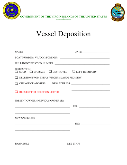 Vessel Deposition - Virgin Islands