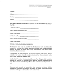 Hazardous Waste Transportation Application - Virgin Islands, Page 3