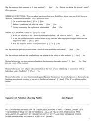 Americans With Disabilities Act (Ada) Intake Questionnaire - Fair Employment Program - Wyoming, Page 4