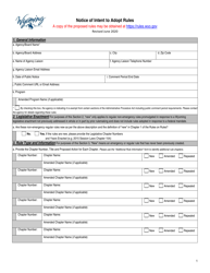 Notice of Intent to Adopt Rules - Wyoming