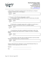 Open Blockchain Token - Notice of Intent - Wyoming, Page 2