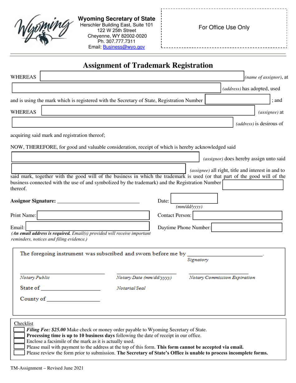 trade mark registration assignment