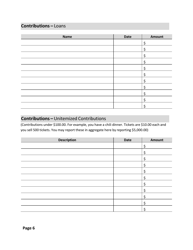 Statement of Contributions and Expenditures - Candidate and Candidate&#039;s Campaign Committee - Wyoming, Page 7