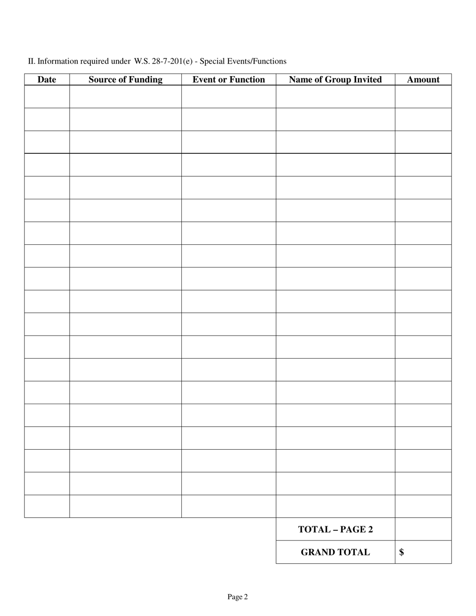 Lobbyist Activity Report - Wyoming, Page 3