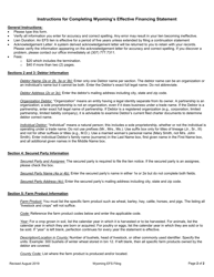 Effective Financing Statement (Efs) - Wyoming, Page 2