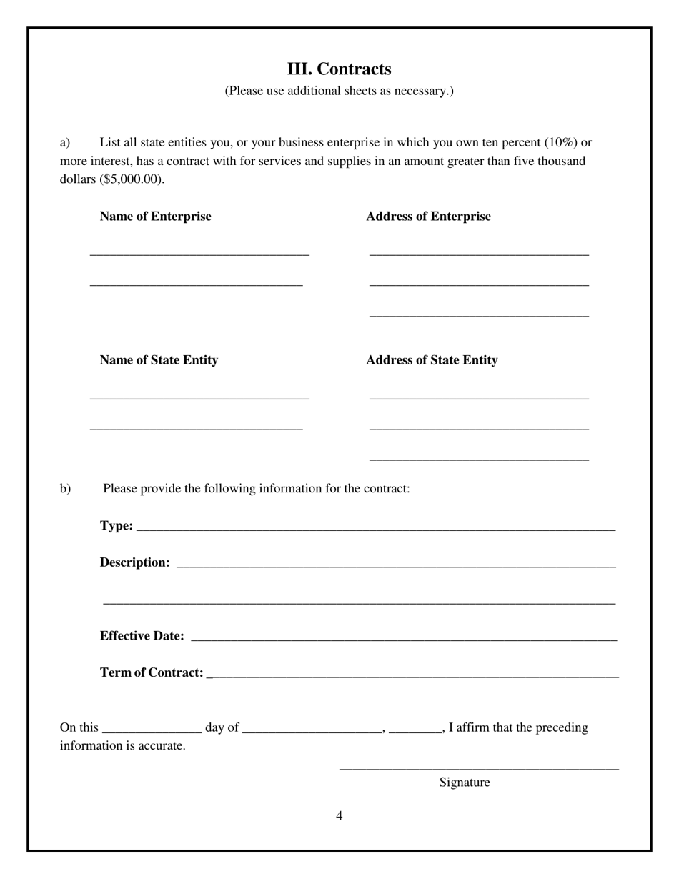 State Elected Official Financial Disclosure Form - Wyoming, Page 5