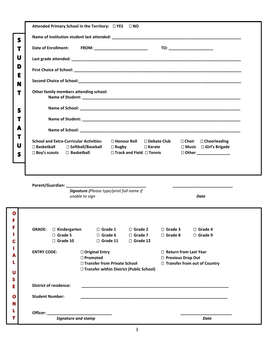 Application for School Admissions by Virgin Islanders - British Virgin Islands, Page 4