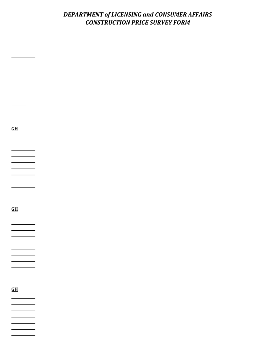 Construction Price Survey Form - Virgin Islands, Page 6