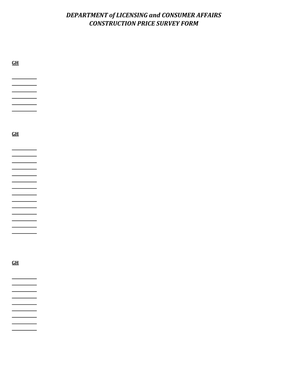 Construction Price Survey Form - Virgin Islands, Page 9