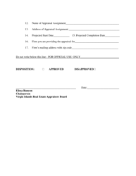 Application for Temporary Practice Permit - Virgin Islands, Page 2