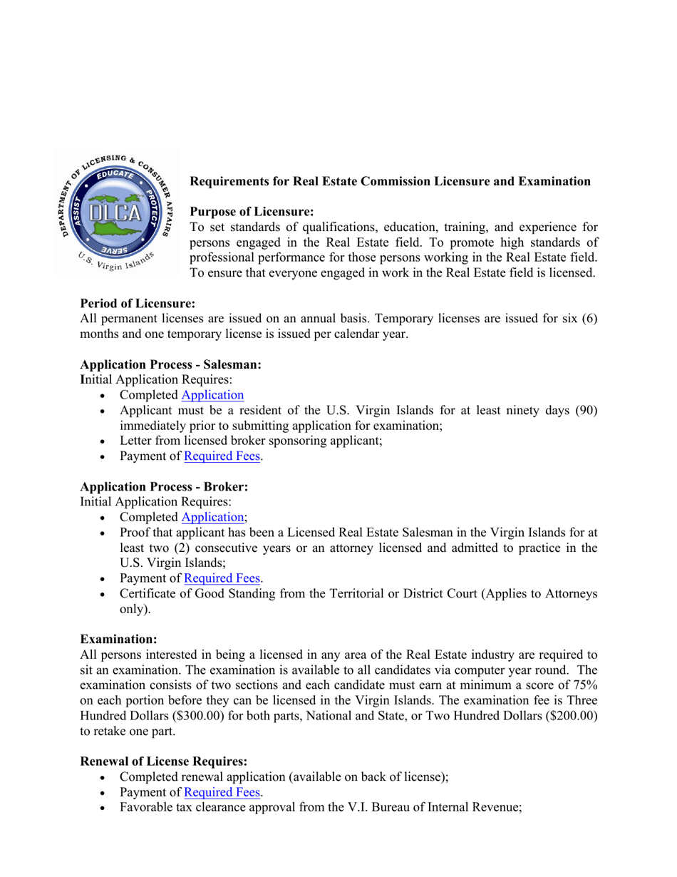 Application for Real Estate Salesmans Permit - Virgin Islands, Page 6