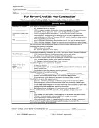 Plan Review Checklist: New Construction - West Virginia