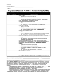 Plan Review Checklist: Post-flood Replacements (Homes) - West Virginia, Page 2