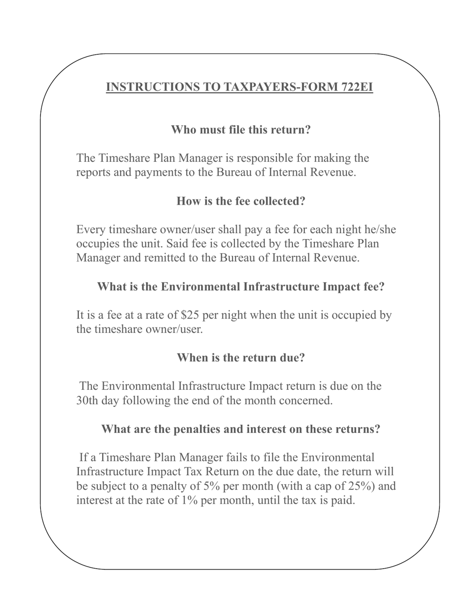Form 722EI Environmental Infrastructure Impact Tax Return - Virgin Islands, Page 4