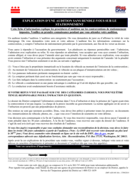 Document preview: Form DMV-ADS-001 Explanation of the Walk-In Parking Hearing - Washington, D.C. (French)