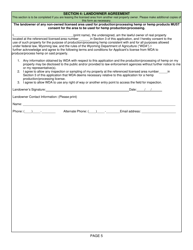 Hemp License Application - Wyoming, Page 5