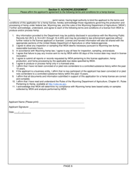 Hemp License Application - Wyoming, Page 6