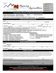 Form WDA-RST1 &quot;Registered Service Technician Application&quot; - Wyoming