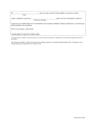 Formulario AD-PA-01 &quot;Servicios De Adjudicacion Poder Notarial&quot; - Washington, D.C. (Spanish), Page 2