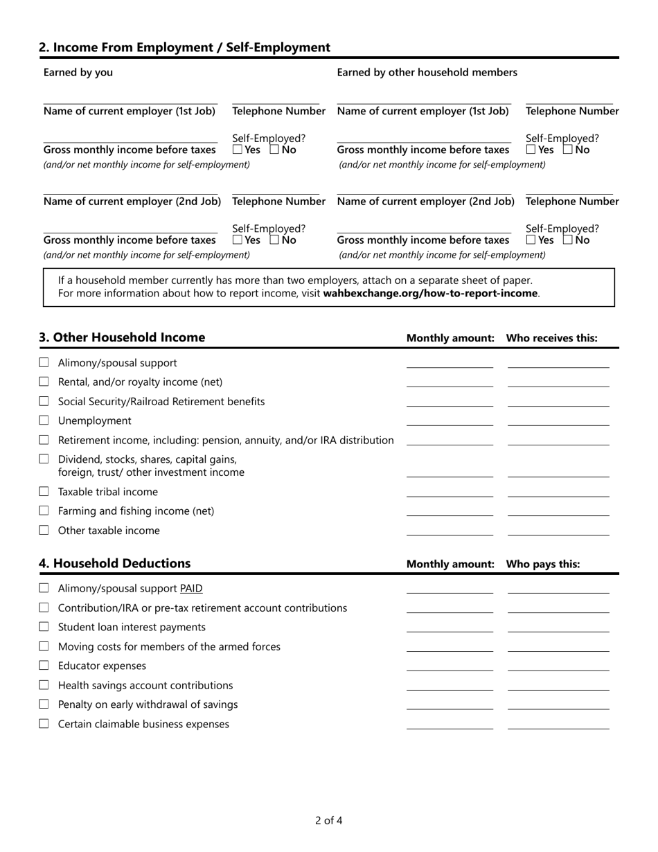 Form HCA13-0058 Application for Family Planning Only Services for Non-citizens - Washington, Page 5