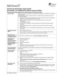 Formulario HCA18-008 Solicitud De Washington Apple Health Para Apoyos a La Medida Para Adultos Mayores (Tsoa) - Washington (Spanish)