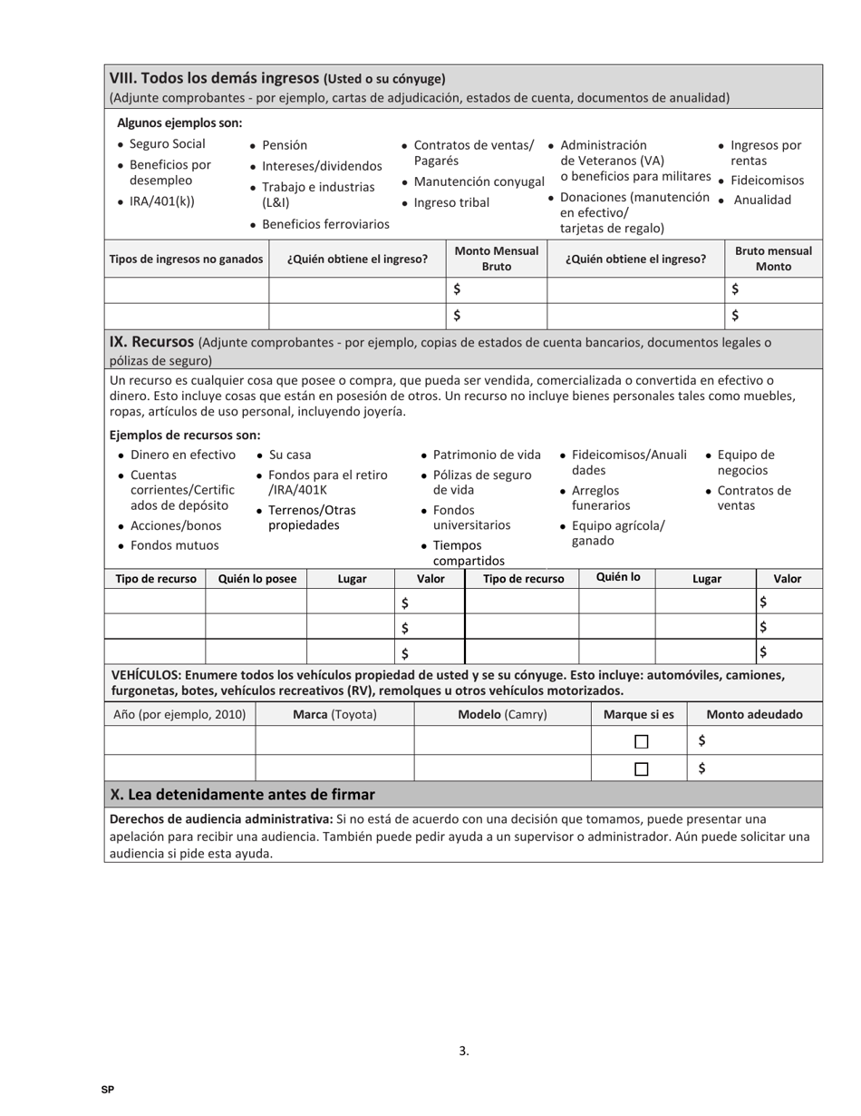 Formulario HCA18-008 Solicitud De Washington Apple Health Para Apoyos a La Medida Para Adultos Mayores (Tsoa) - Washington (Spanish), Page 7