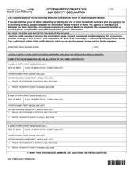 Document preview: Form HCA13-789(X) Citizenship Documentation and Identity Declaration - Washington